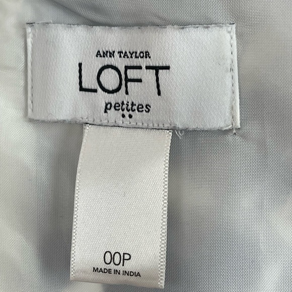 Ann Taylor Fully Lined Beaded Sheath Dress Size 00 Petite Blue Artsy Design - Picture 5 of 8